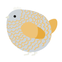 A mist and honey chicken with a lace pattern