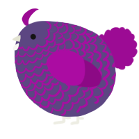 A overcast and plum chicken with a lace pattern