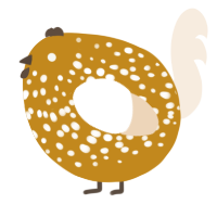 A ochre and cream chicken with a speckle pattern