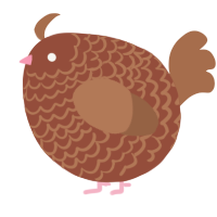A russet and brown chicken with a lace pattern