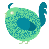 A spring and sea chicken with a double-lace pattern