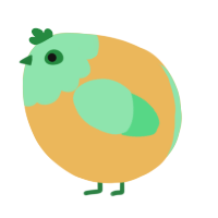 A honey and spring chicken with a head pattern
