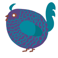 A overcast and sea chicken with a lace pattern