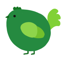 A viridian and grass chicken