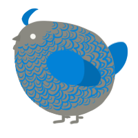 A ash and sapphire chicken with a double-lace pattern