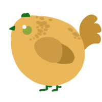 A honey and gold chicken with a neck-speckle pattern