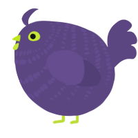 A overcast chicken with a bar pattern
