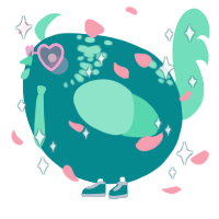 A teal and mint chicken with a neck-speckle pattern