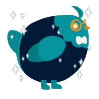 A tumblr and teal chicken with a head pattern