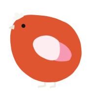 A vermilion and rose chicken