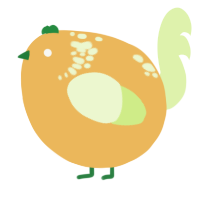 A honey and apple chicken with a neck-speckle pattern