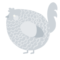 A mist chicken with a lace pattern
