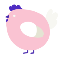 A rose and white chicken