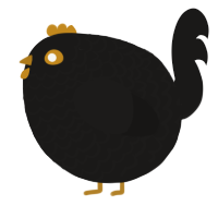 A sable chicken with a lace pattern
