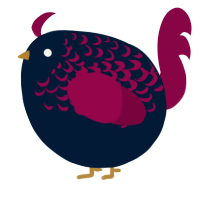 A tumblr and maroon chicken with a half-lace pattern