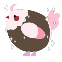 A bark and rose chicken with a head pattern