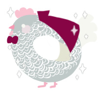 A silver and white chicken with a double-lace pattern