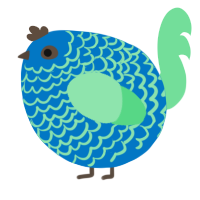 A sapphire and spring chicken with a lace pattern