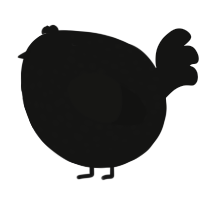 A black chicken with a speckle pattern
