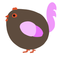 A bark and lavender chicken