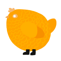 A gold and ochre chicken with a lace pattern