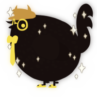 A black chicken with a speckle pattern