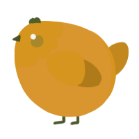 A orange and ochre chicken with a head pattern