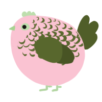 A rose and olive chicken with a half-lace pattern