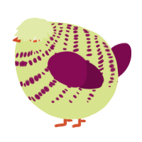 A lemon and wine chicken with a bar pattern