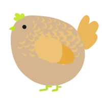 A beige and honey chicken with a half-lace pattern