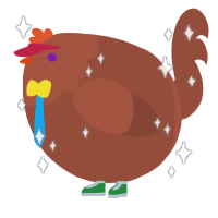 A russet chicken with a head pattern