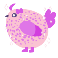 A rose and orchid chicken with a speckle pattern
