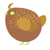 A brown and gold chicken with a half-lace pattern