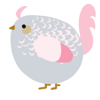 A mist and rose chicken with a half-lace pattern