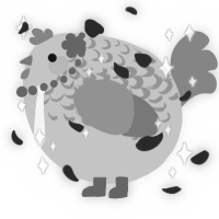 A silver and ash chicken with a half-lace pattern