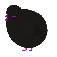 A sable chicken with a lace pattern