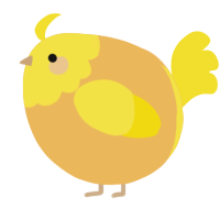 A honey and yellow chicken with a head pattern