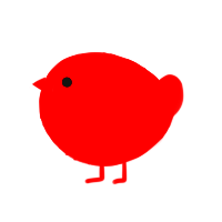 A crimson and red chicken with a lace pattern