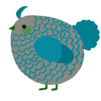 A ash and sea chicken with a lace pattern