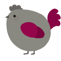 A ash and maroon chicken