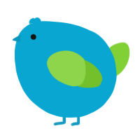 A cerulean and grass chicken