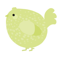 A lemon chicken with a speckle pattern