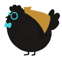 A sable chicken