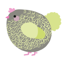 A ash and lemon chicken with a double-lace pattern