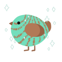 A mint and brown chicken with a bar pattern