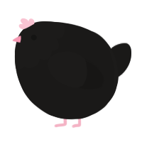 A sable chicken with a head pattern