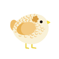 A cream and honey chicken with a half-lace pattern