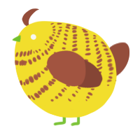 A yellow and russet chicken with a bar pattern