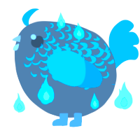 A ash and sea chicken with a half-lace pattern