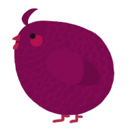 A wine chicken with a lace pattern